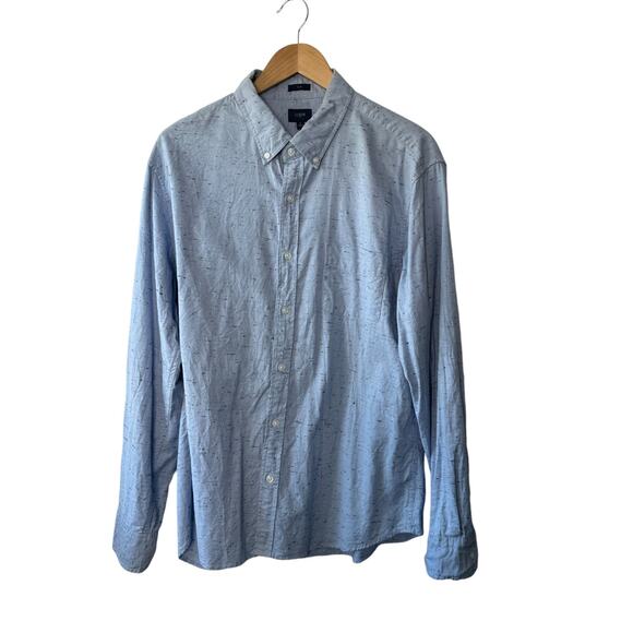 J. Crew Blue Slim Fit Long Sleeve Button-Up Shirt Men's XL - Picture 1 of 7